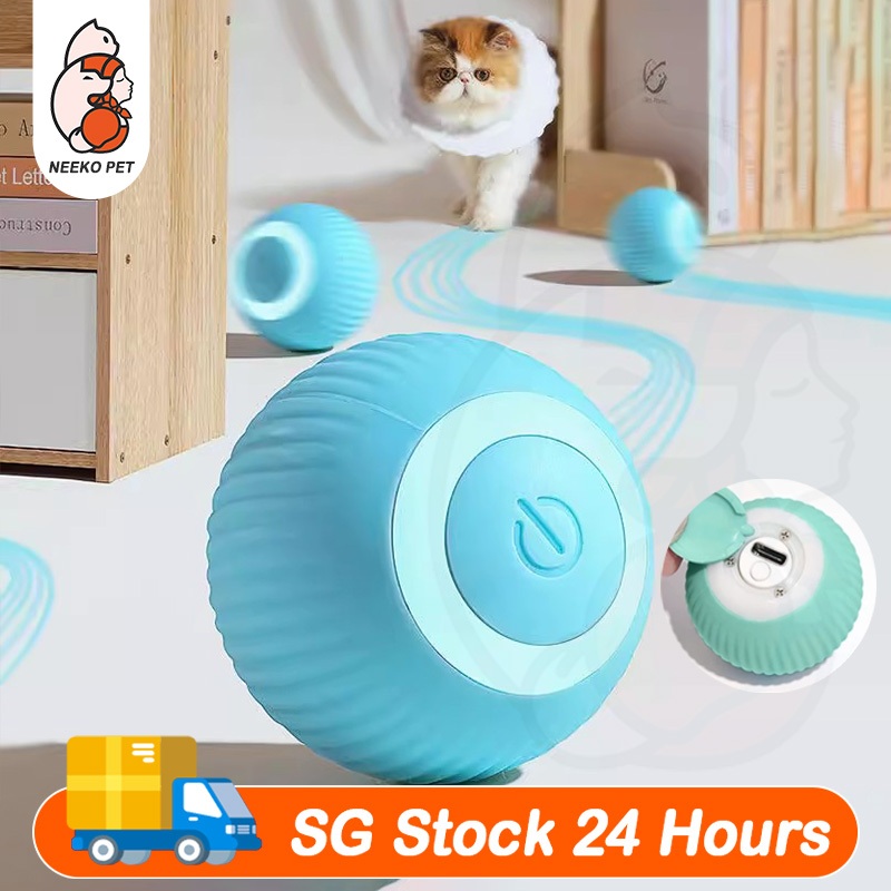 SG Pet Toy Cat Toy Ball Smart Pet Toy Interactive Self Rotating Ball ...