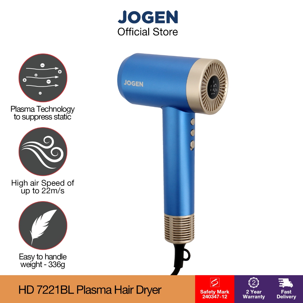 JOGEN HD 7221 Smart Ionic Hair Dryer 3 Min. Dry 1800W High Speed