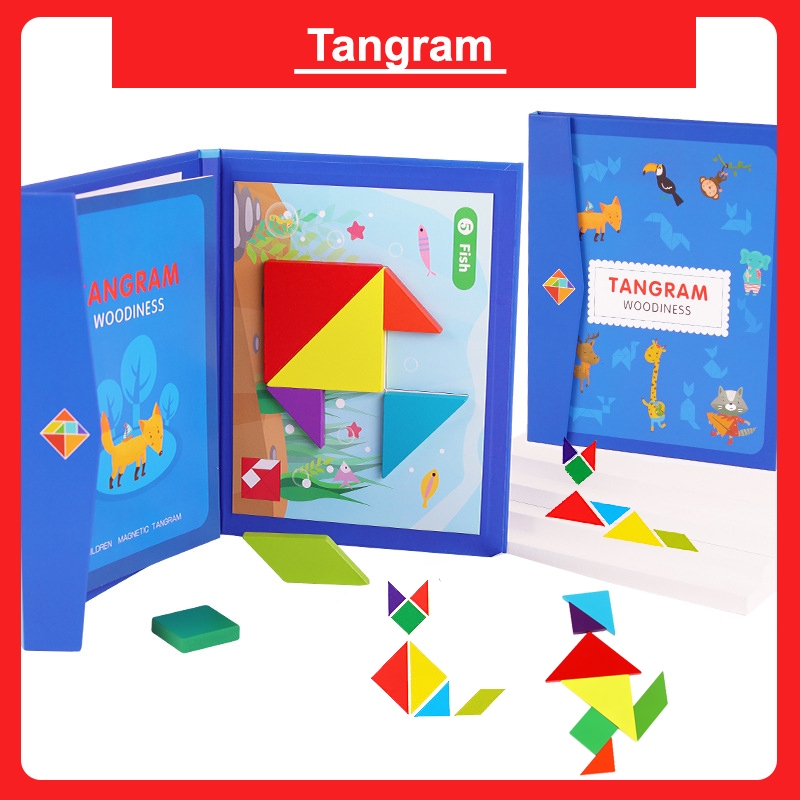 【SG Stock】 Tangram 3D Magnetic Tangram Puzzles for Kids Montessori ...