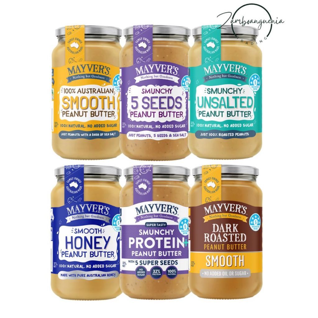 MAYVER'S Peanut Butter (Smooth | 5 Seeds | Unsalted | Honey | Dark ...