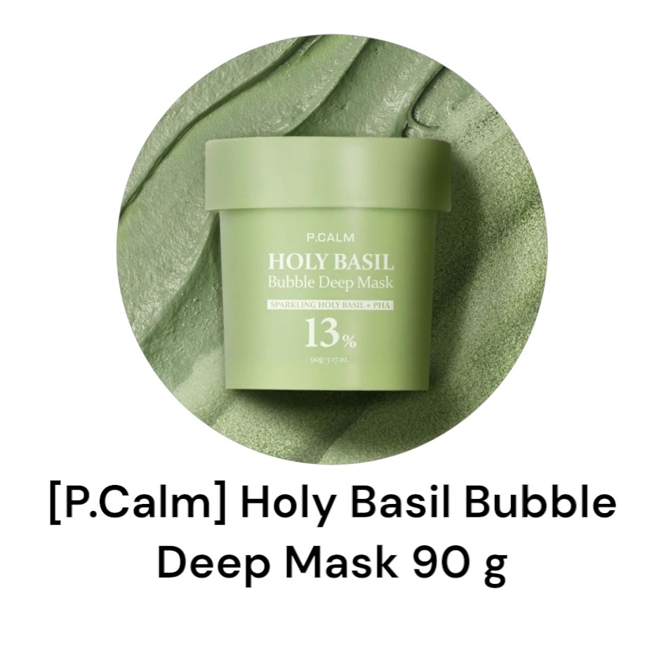 [P.Calm] Holy Basil Bubble Deep Mask 90 g/K-Beauty | Shopee Singapore