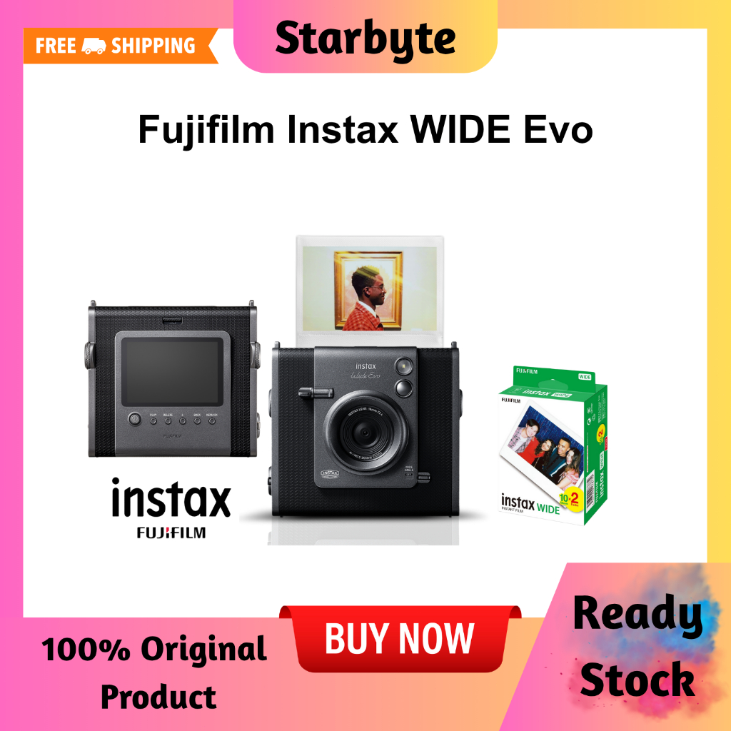 Fujifilm instax WIDE Evo Hybrid Digital Instant Film Camera 3.5