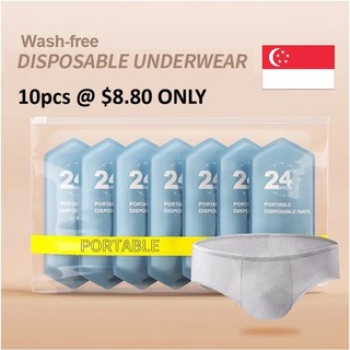 [SG] 10PCS FOR MEN Disposable brief Briefs Individually Packed 100% ...