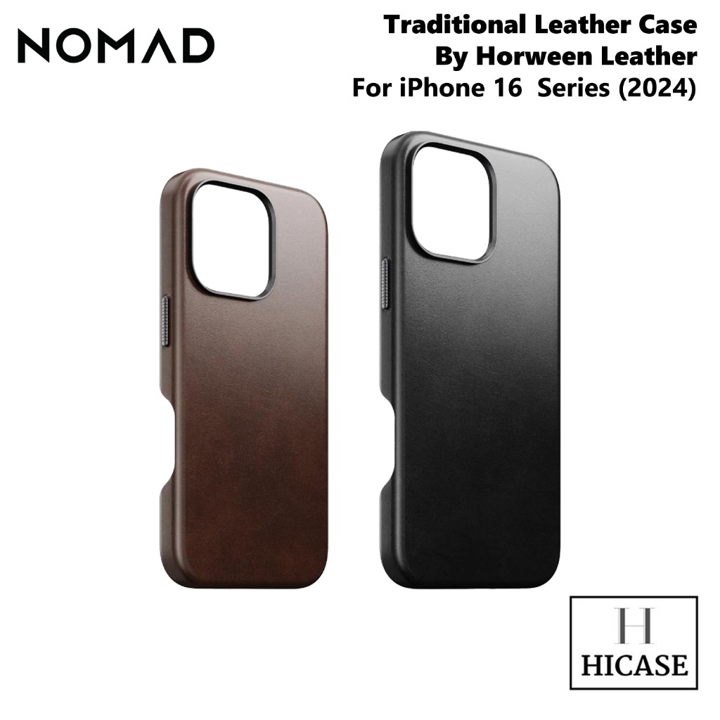 Nomad Coque en Cuir Traditional iPhone 16 Pro - Marron