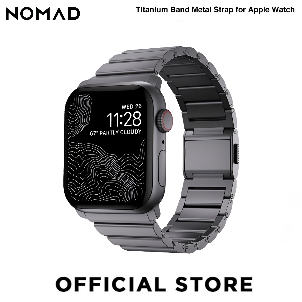 NOMAD Grade 5 Titanium Band:Durable, Lightweight for Apple Watch Series  1-10 SE Ultra & Ultra2 49/46/45/44mm | Shopee Singapore