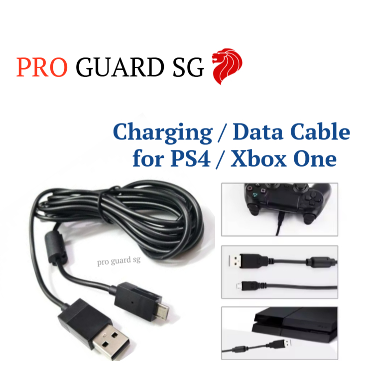 SG] PS4 Charging Data Cable Sony Playstation Xbox One
