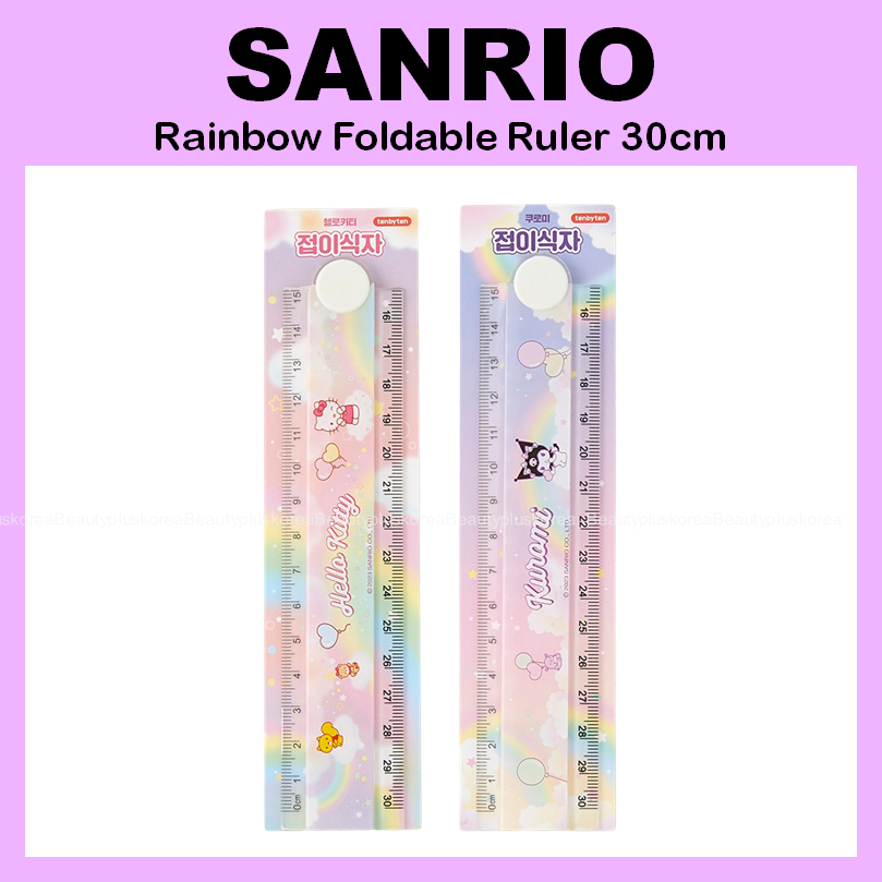 [SANRIO] Rainbow Foldable Ruler 30cm (Kitty / Kuromi) | Shopee Singapore
