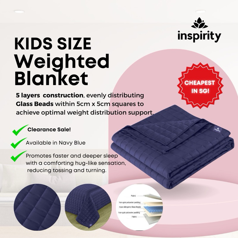 inspirity Bamboo Fiber Weighted Blanket Gravity Blanket Shopee Singapore