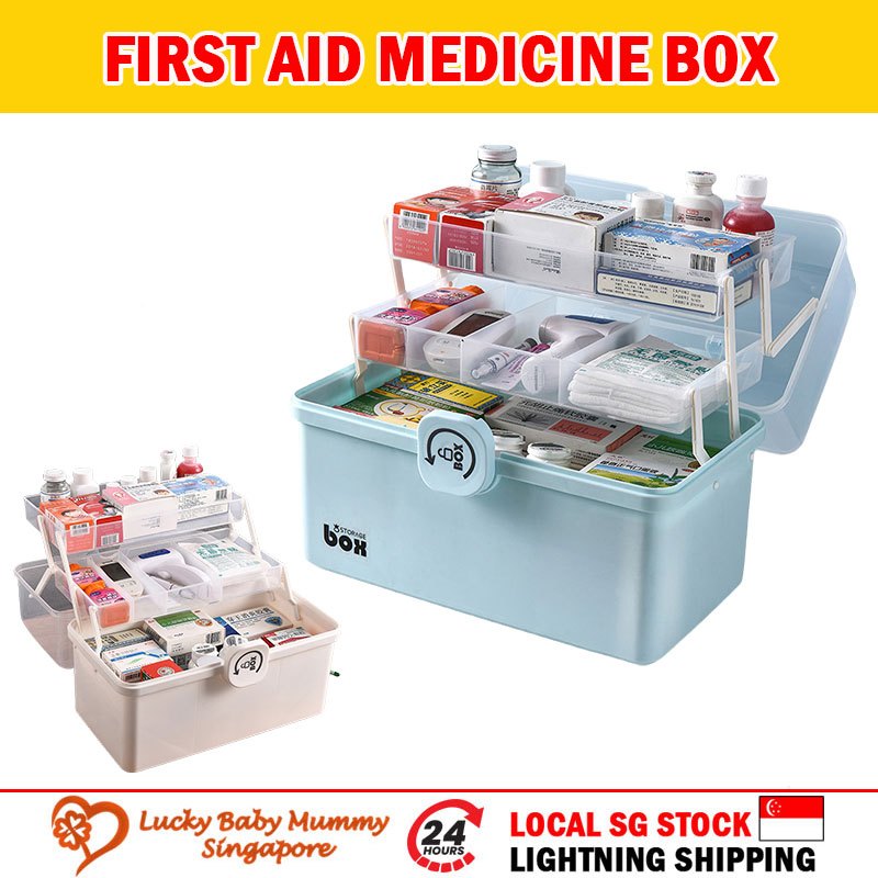 First Aid Box Tool Box/ medicine Box /3 sizes / Multi-Purpose 3 tiers ...