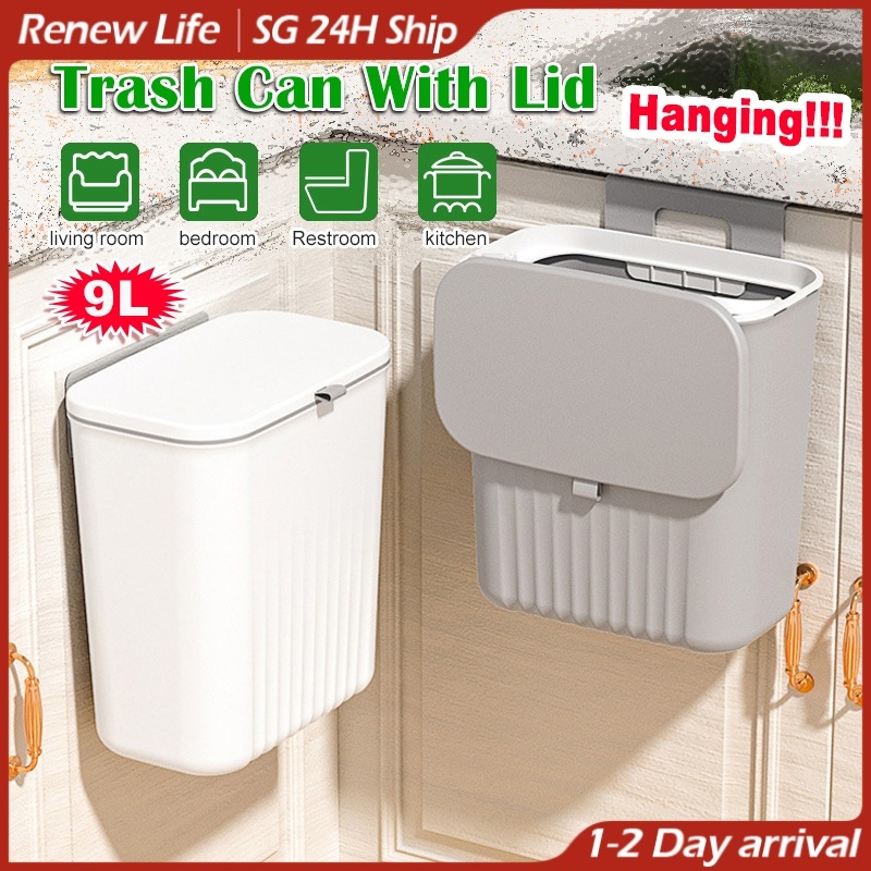 Multipurpose Trash Can/Wall Mounted Kitchen Trash Can/ Sealed With Lid ...