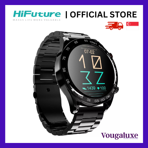 HiFuture FutureGo Pro Smart Watch Black FHD Display Health