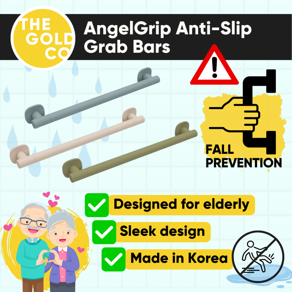 [SG Seller] AngelGrip Silicone and Aluminium Safety Bathroom Handlebar ...