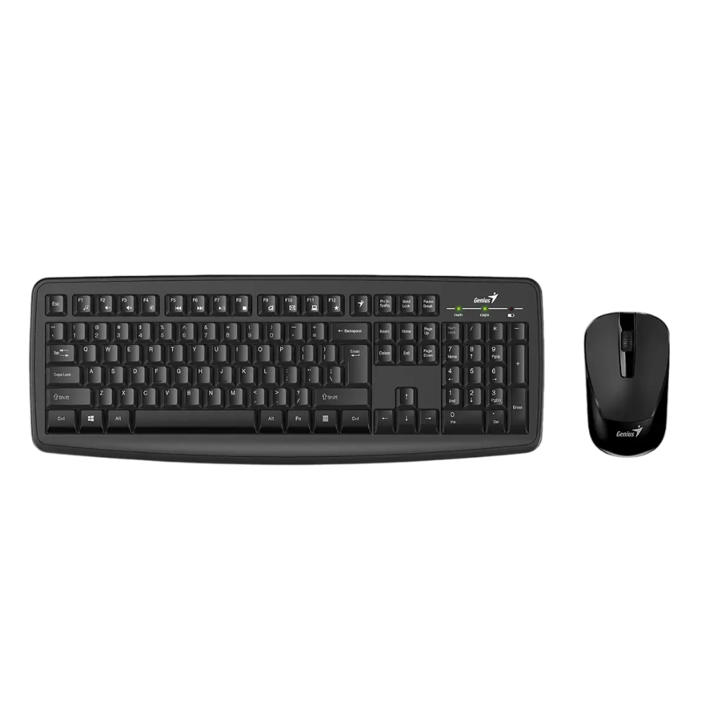 Genius KM-8100 Wireless Keyboard Mouse Combo 2.4GHz, 12 Multimedia Keys ...