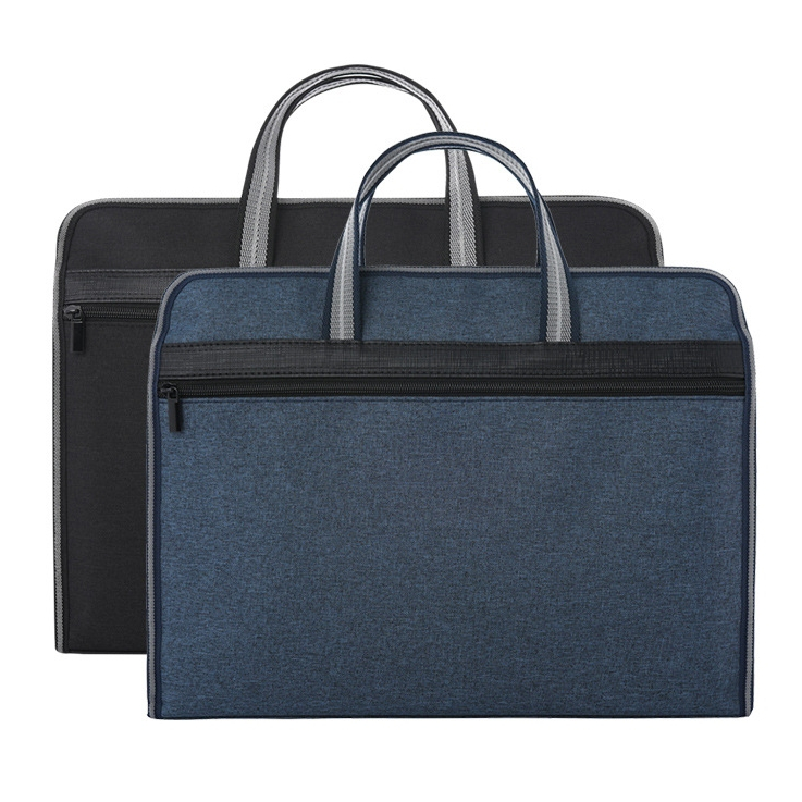 Waterproof File Handle Bag, A4 Zipper Business Document Bag, Work ...