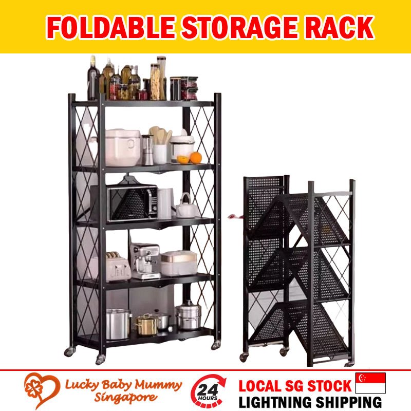 【Non-installation】Foldable Rack / Storage Rack/Steel Rack with ...