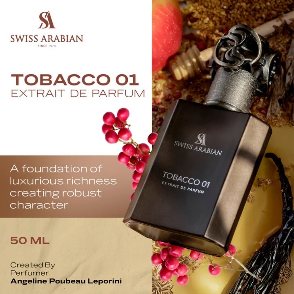 香水(男性用) Swiss Arabian Tobacco 01 Swiss Arabian Tobacco 01 extrait de parfum 50ml | Shopee Singapore