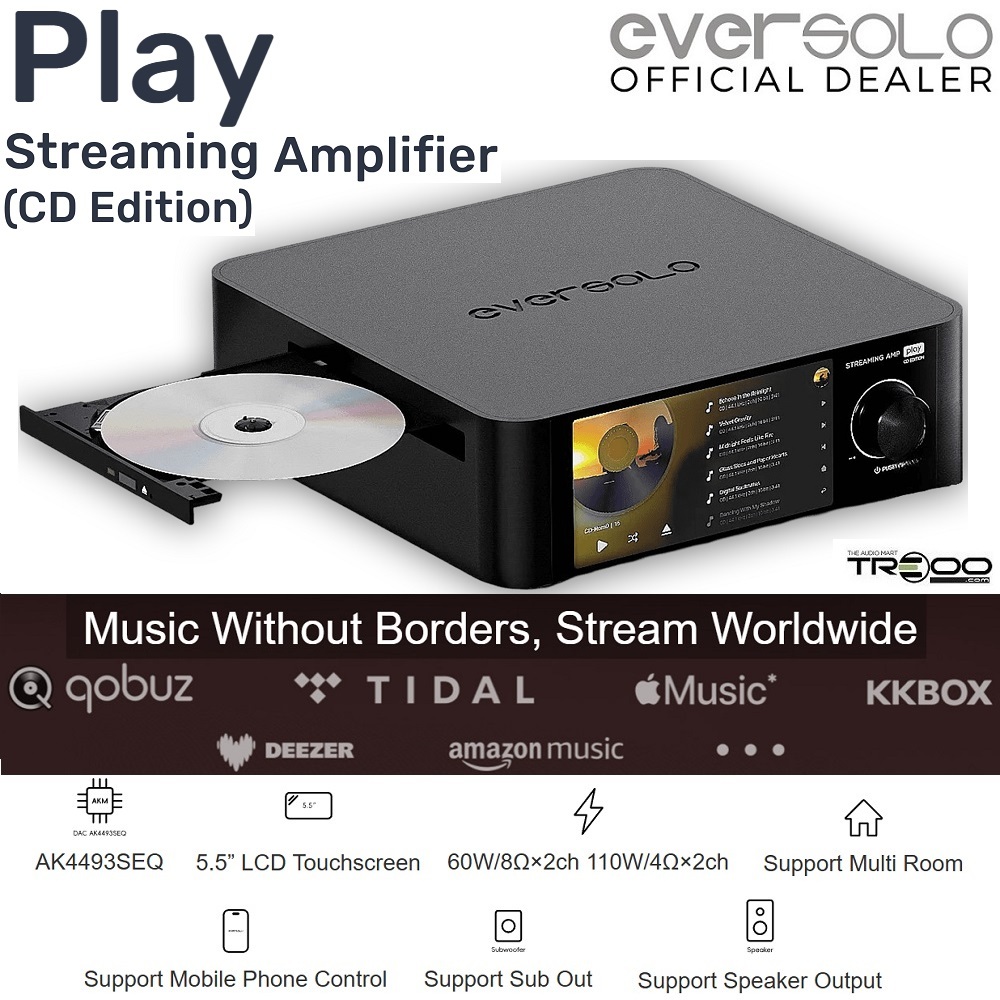 EverSolo Play CD Edition Wireless Bluetooth/WiFi Network Streamer ...
