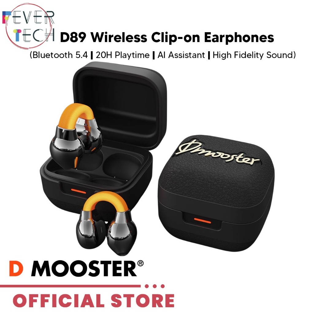 DMOOSTER D89 Wireless Bluetooth 5.4 Clip-On Earphones – Luminous Light ...