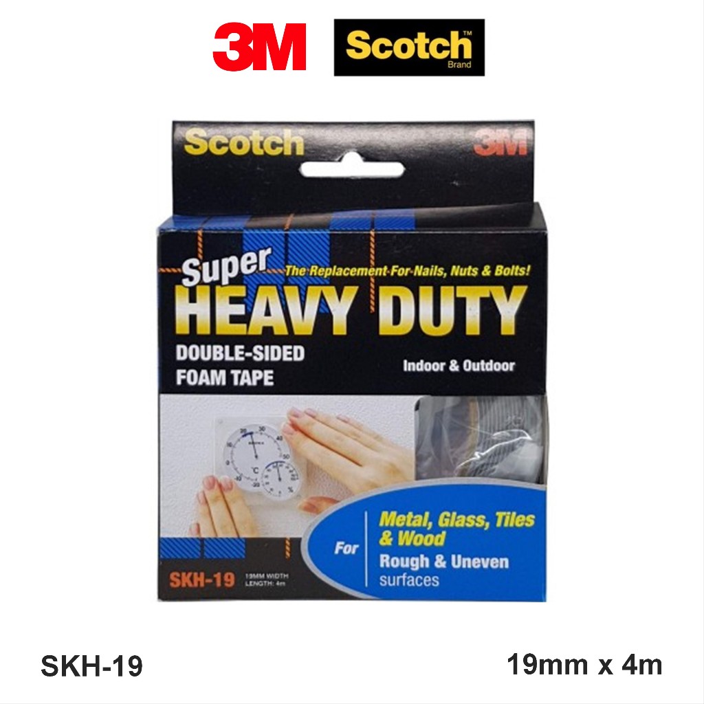 3M Scotch Super HEAVY DUTY Double-Sided Foam Tape ROUGH & UNEVEN ...