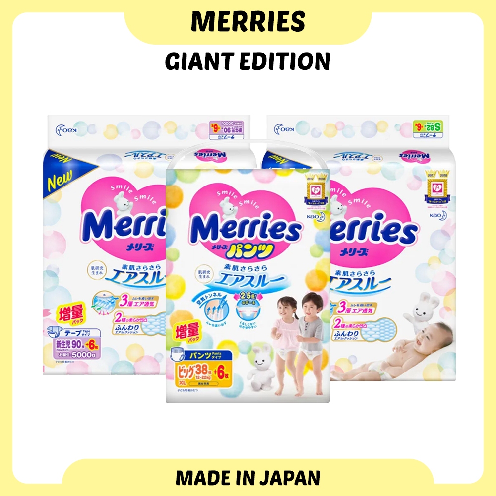 MERRIES Diapers - All sizes, Direct from Japan | Shopee Singapore
