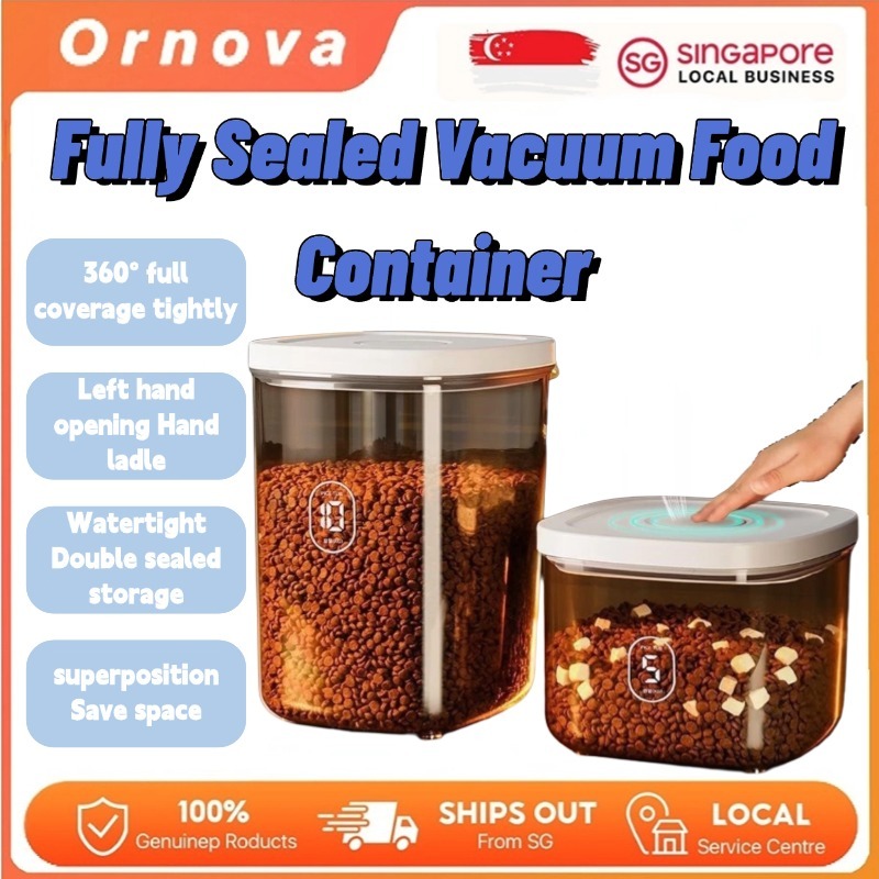 SG Fully Sealed Vacuum Food Container / Pet Food Storage Container ...