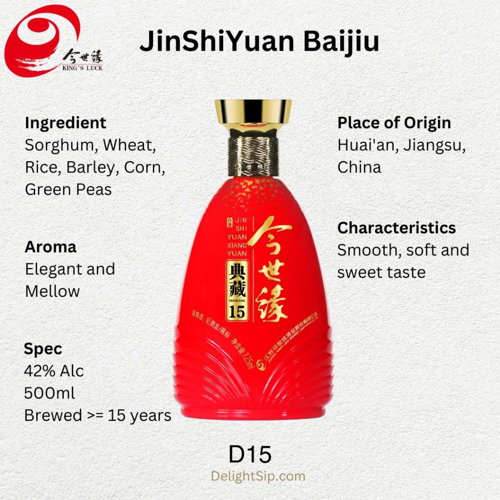 今世缘典藏15 42% 500ml JinShiYuan(King's Luck) D15 白酒Baijiu | Shopee Singapore