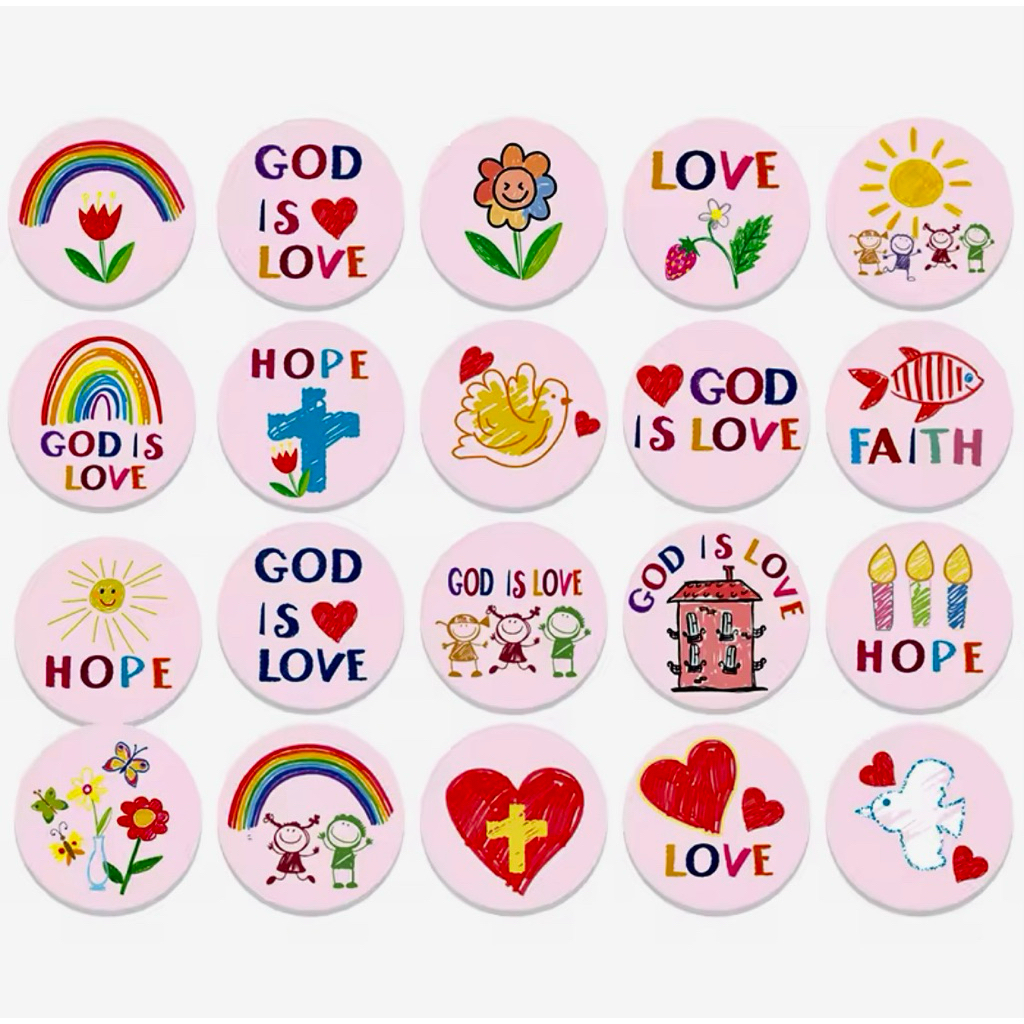 2.5cm Christian Stickers - Jesus Stickers - Christmas Stickers - Bible ...