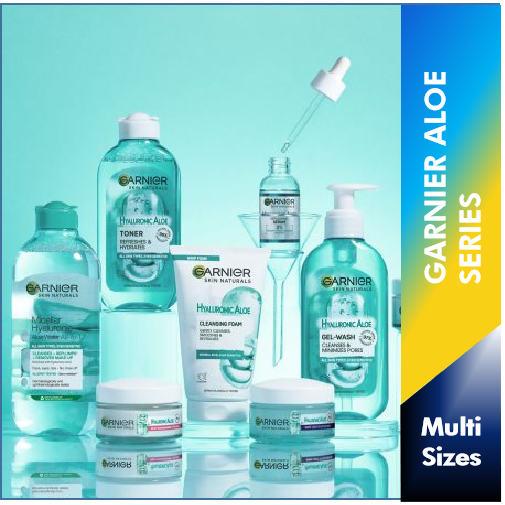 GarnierSkin Active Skin Naturals Series Hyaluronic Aloe Foam Serum Jelly Aloe  Refreshing Gel Wash Toner | Shopee Singapore