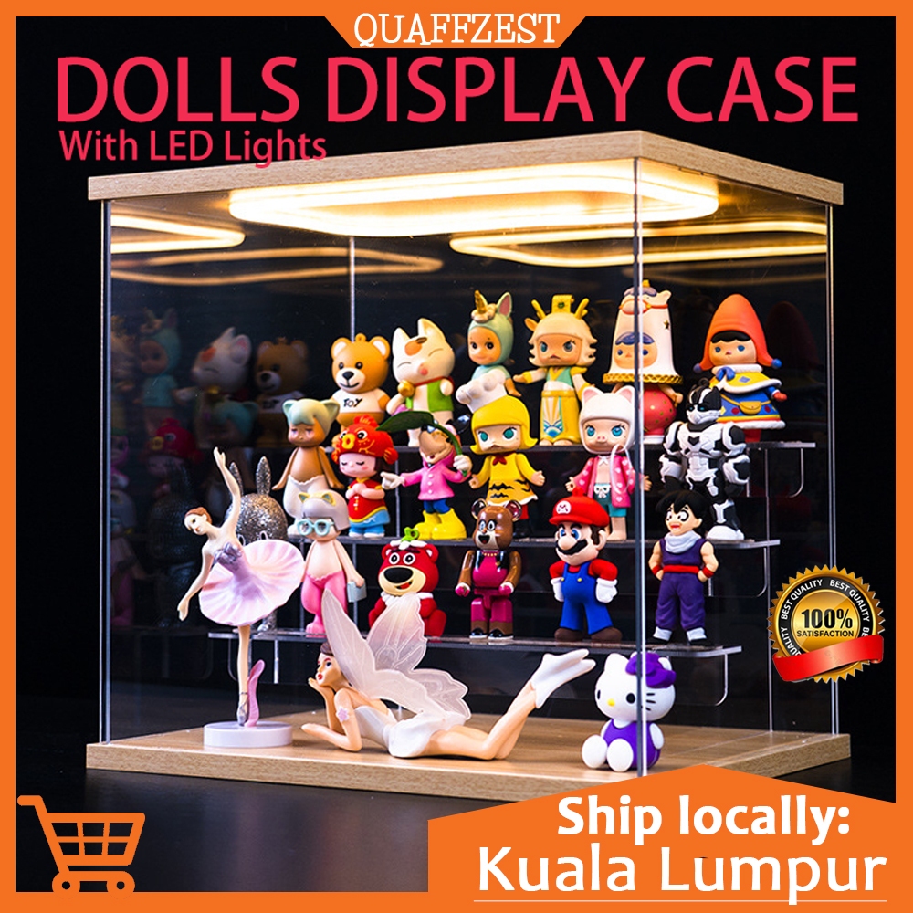 3-6 Layer Ring LED Light Acrylic Display Case with Door for Action ...