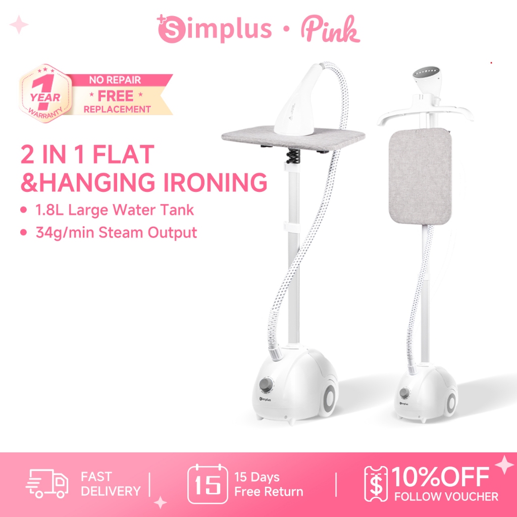 Simplus Pink Garment Steamer Iron | 2000W | 11-Iron Mode | Stainless ...
