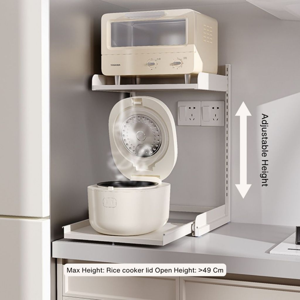 SG Pull-out 2 Tier Kitchen Counter Top Condiment Storage Rack Rice ...