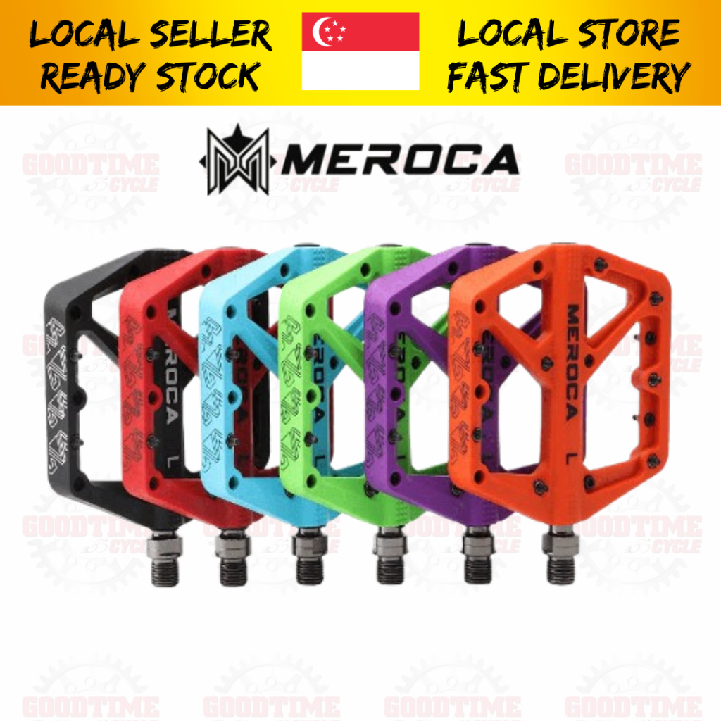 MEROCA Wide Nylon Platform Pedals Mountain Bike MTB Bicycle Pedals ...