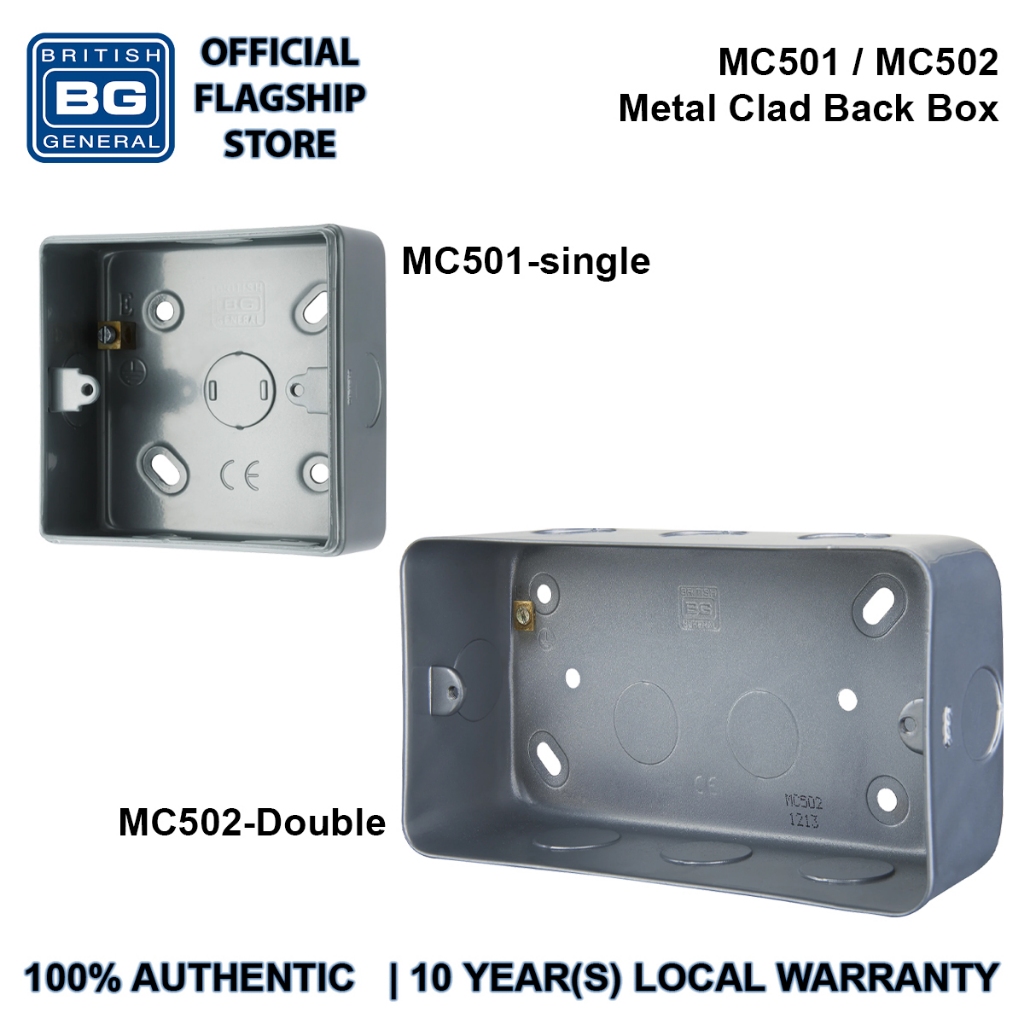 British General (BG) Grid Mounting Boxes – Heavy Duty Metal Back Boxes ...