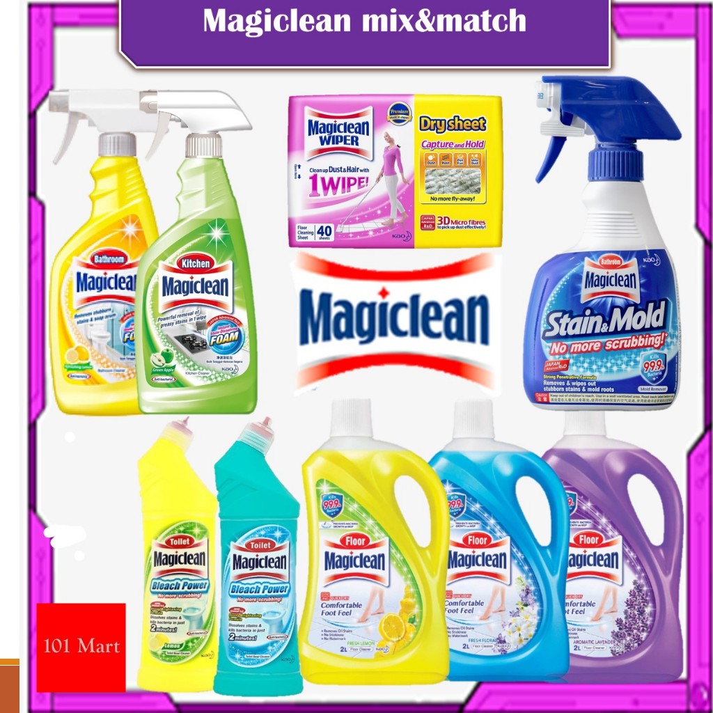 Magiclean Stain & Mold / Kitchen / Bathroom / Toilet / Glass Cleaner ...