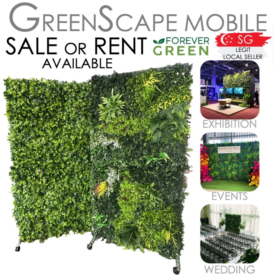 [SALE OR RENT] Portable Artificial Plant Wall Movable Divider ...