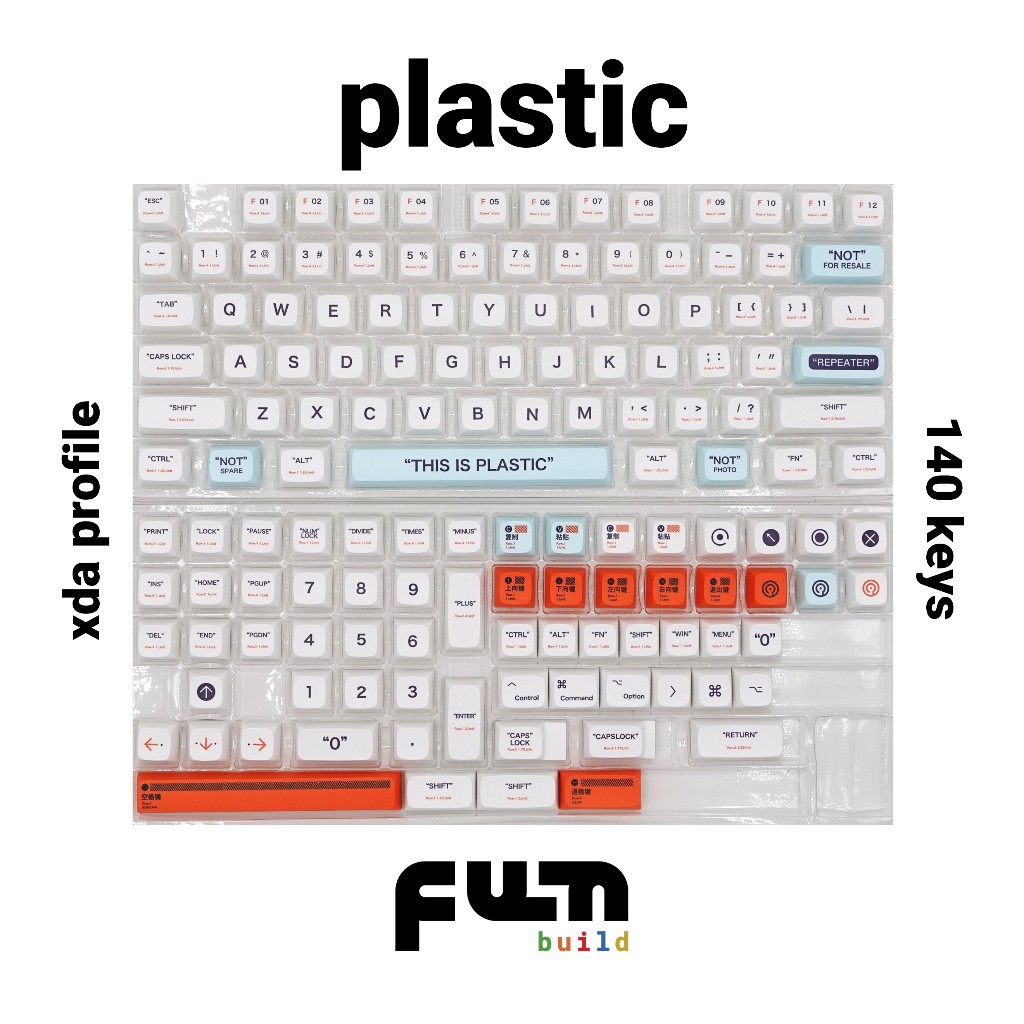[PLATIC Keycaps][XDA Profile] Dye Sublimation Printed 140 Keys for ...