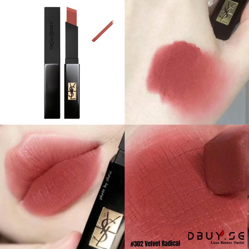 YSL Authentic The Slim Velvet Radical 302 Lipstick 2g Shopee Singapore