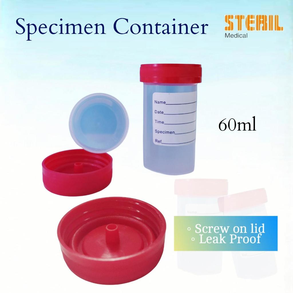 Steril Medical Plasline Specimen Container (60ml) [ EO Sterilized ...