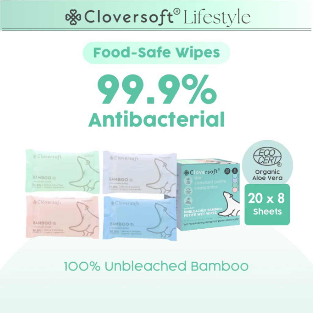Cloversoft Unbleached Bamboo Wet Tissue Wet Wipes Antibacterial ...