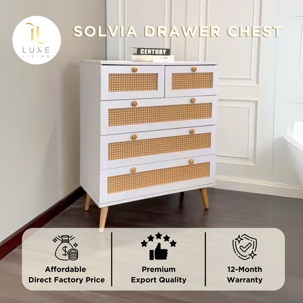 Luxe: Solvia Rattan Chest Drawer | 4 Layer Chest | Chest of Drawers ...