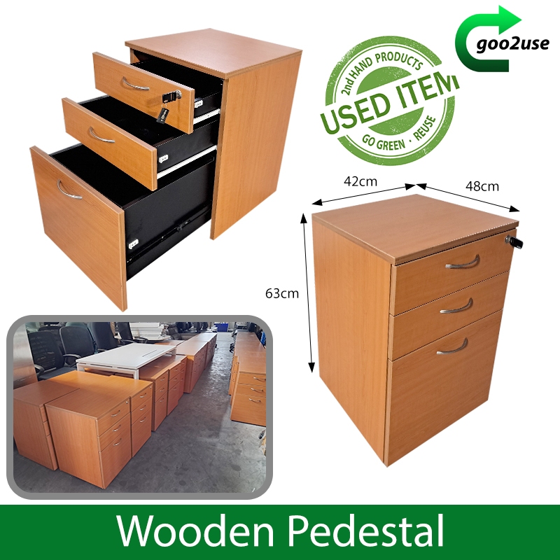 [FREE DELIVERY] Wooden Office Pedestal Drawer Side Furniture