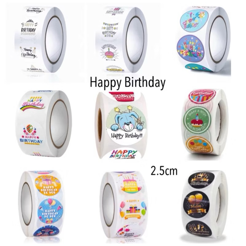 50PCS Happy Birthday Stickers For Kids Adults Party School Supplies...