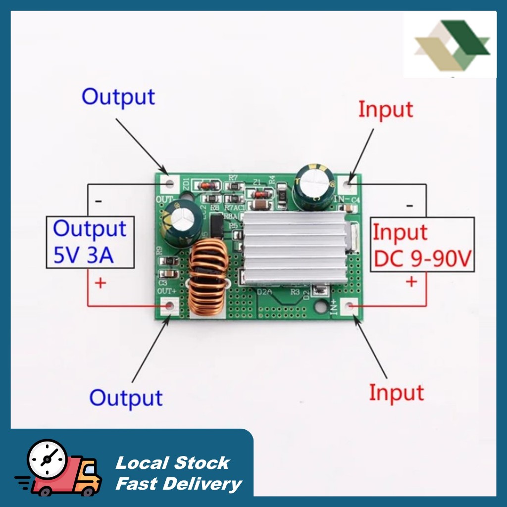 2PC 5V 3A Step Down Module Power Supply DC DC Converter Buck Converter ...