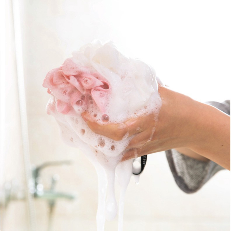 🚚SG SALES🚚1PCS Double Color Bath Sponge Loofahs Mesh Bath Ball Rich ...