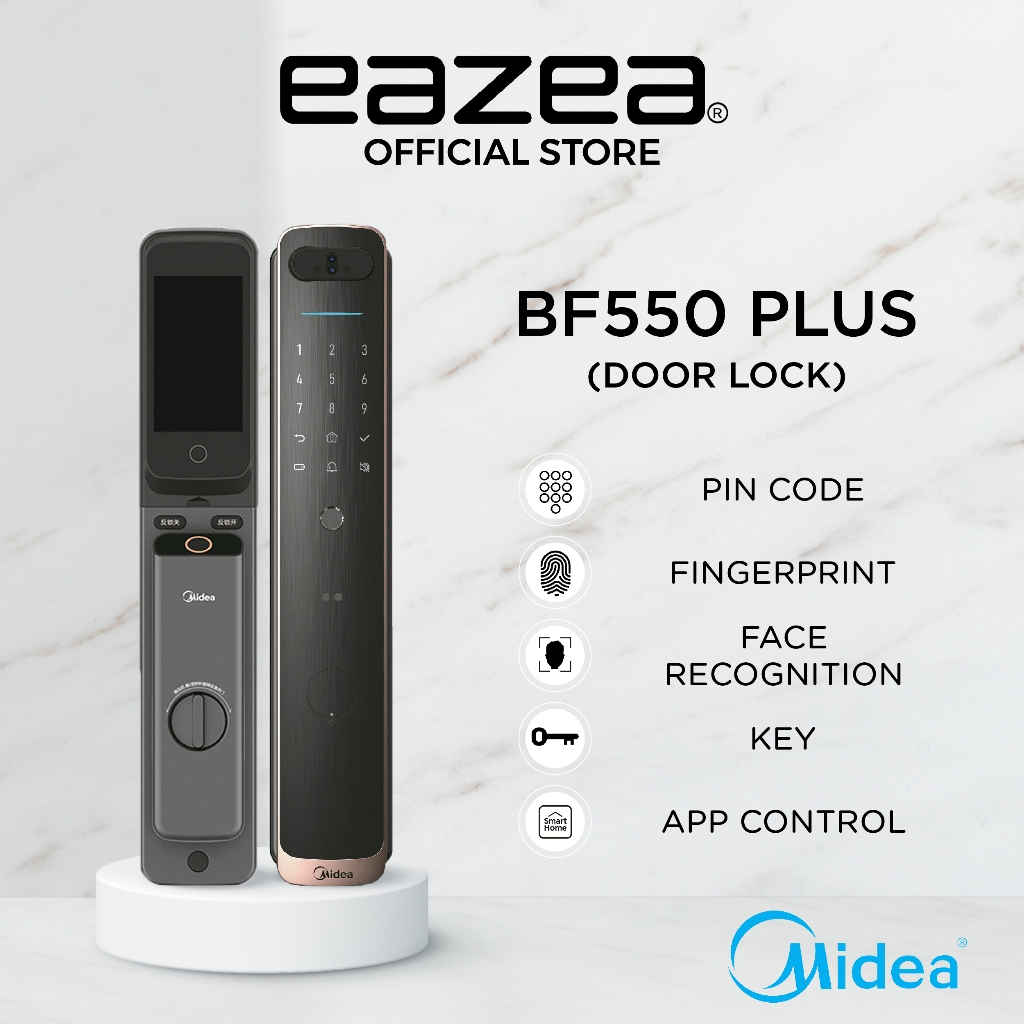Midea BF550 Plus Digital Door Lock | 5 IN 1 | PIN Code, Fingerprint ...