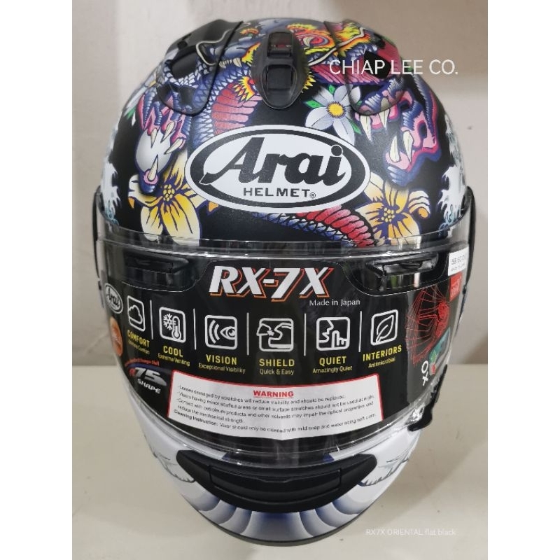 Arai RX7X ORIENTAL flat black (NEW) PSB Approved | Shopee Singapore