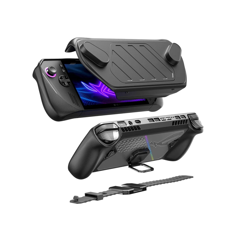 JSAUX ROG Ally X ModCase Casing Front Protective Cover Black Handheld ...