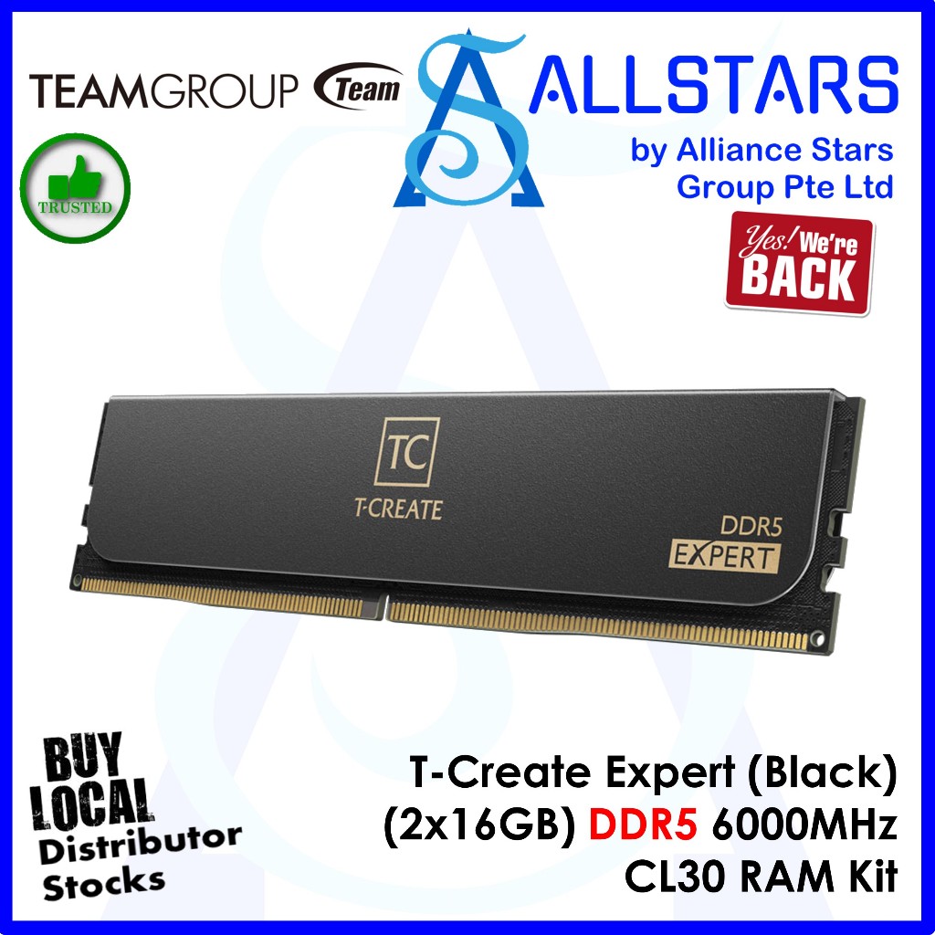 Teamgroup T-CREATE Expert (2x16GB/2x32GB) DDR5 6000MHz CL30 (Black