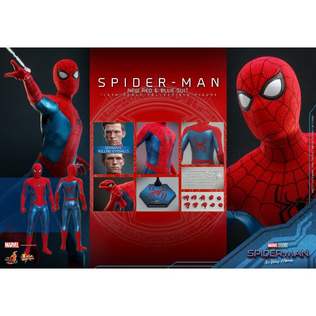 Hot Toys Spider-Man (New Red & Blue Suit) - MMS679 - Spiderman: No