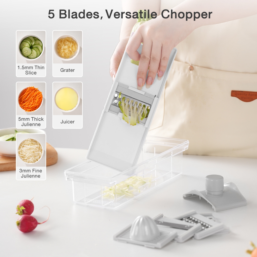 Simplus Food Chopper | Multi-Functional Vegetable Slicer | 5 Blades ...